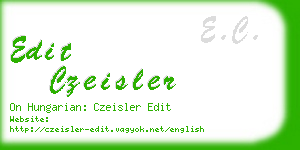 edit czeisler business card